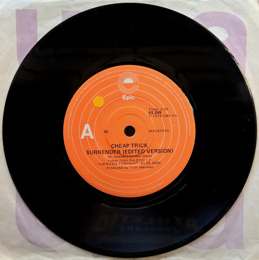 Cheap Trick : Surrender (Edited Version) (7", Single)