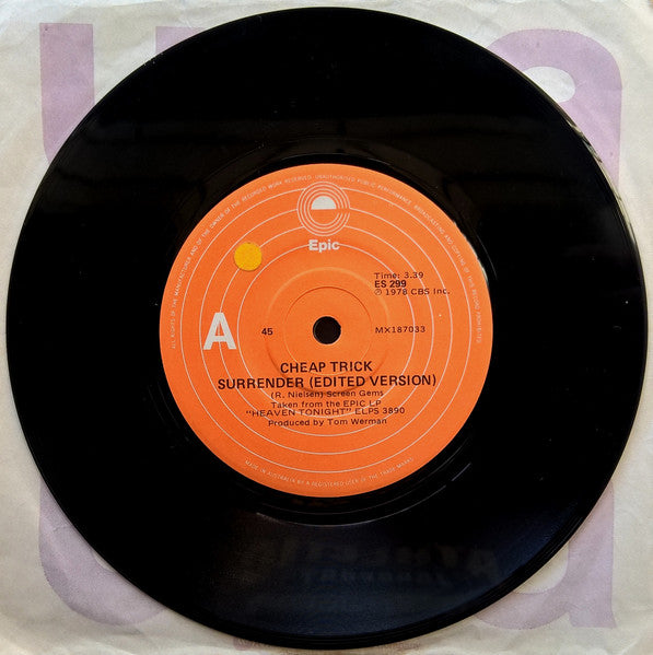 Cheap Trick : Surrender (Edited Version) (7", Single)