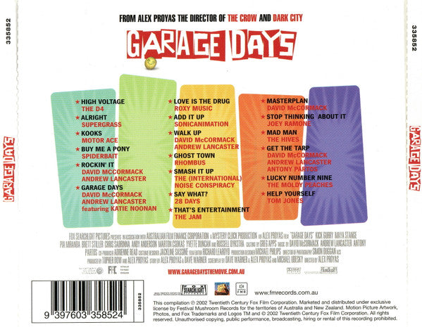 Various : Garage Days (Music From The Alex Proyas Film) (CD, Album, Comp)