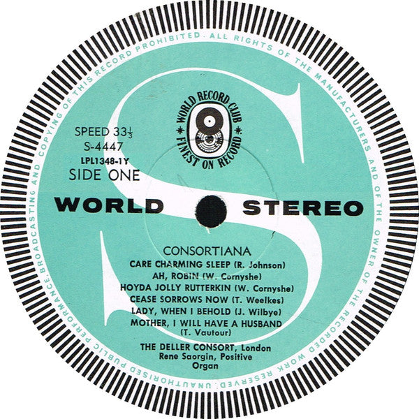 The Deller Consort*, The Bulgarian State Quartet* : Consortiana (LP, Album, Club)