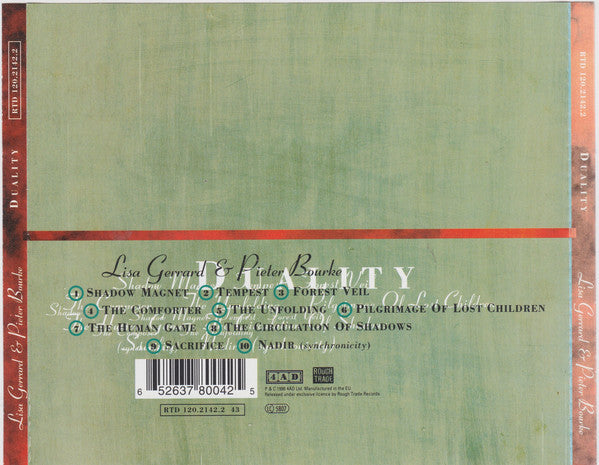 Lisa Gerrard & Pieter Bourke : Duality (CD, Album)