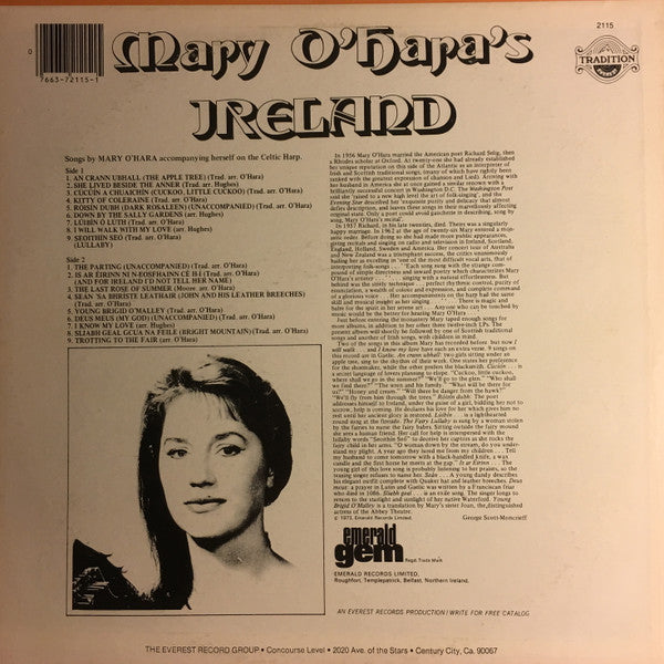 Mary O'Hara : Mary O'Hara's Ireland (LP, RE)