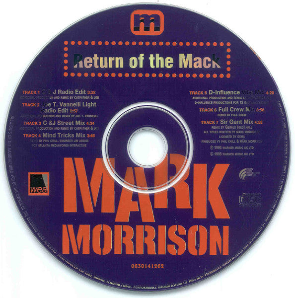 Mark Morrison : Return Of The Mack (CD, Maxi, Car)