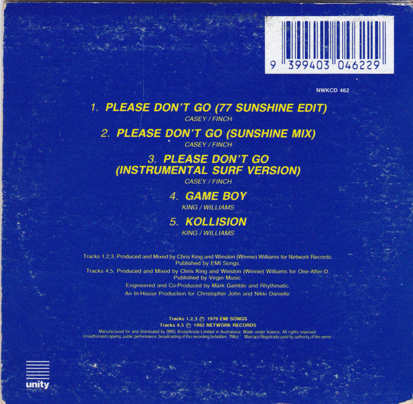 K.W.S. : Please Don't Go (CD, Single, Car)