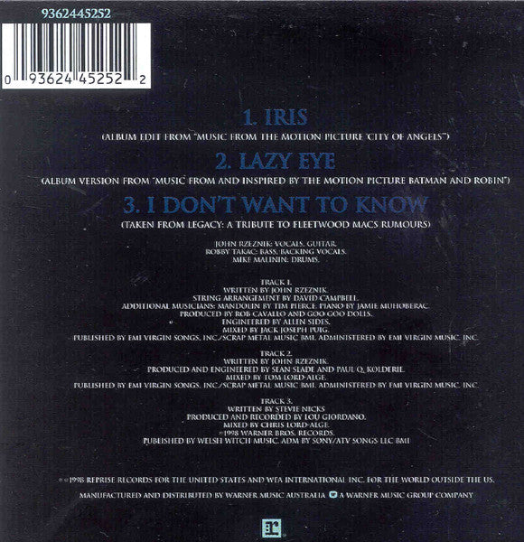 Goo Goo Dolls : Iris (CD, Single, Car)