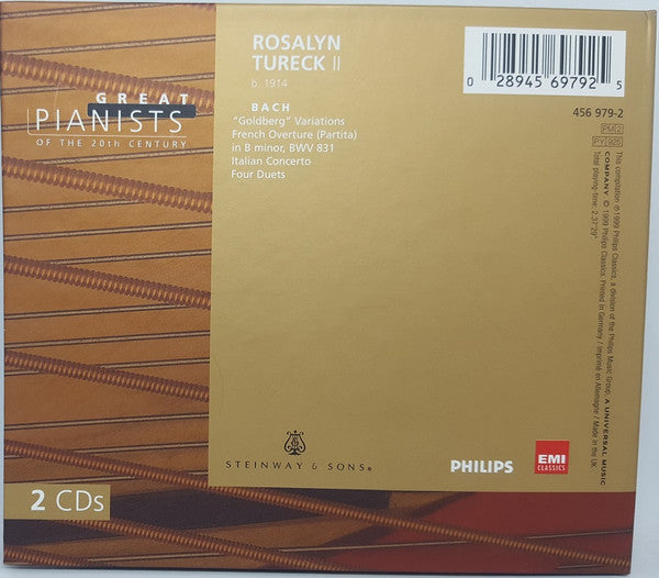Rosalyn Tureck, Bach* : Rosalyn Tureck II (2xCD, Comp)