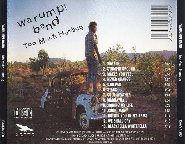Warumpi Band : Too Much Humbug (CD, Album)