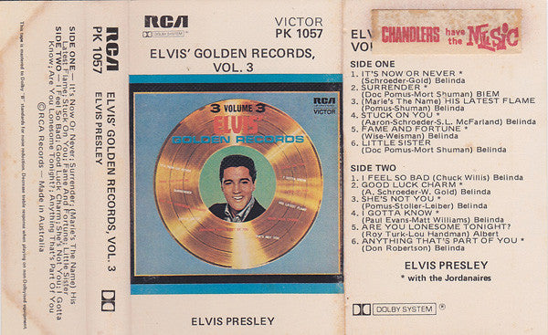 Elvis Presley : Elvis' Golden Records, Vol. 3 (Cass, Comp)