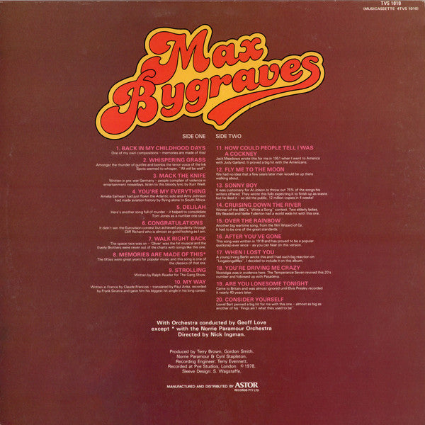 Max Bygraves : 20 All Time Favourites (LP)