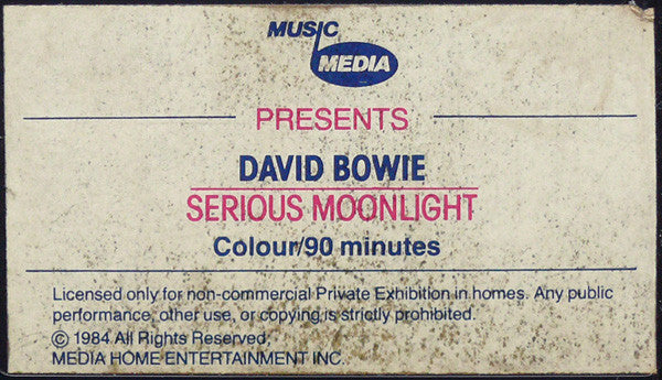 David Bowie : Serious Moonlight (VHS, PAL)