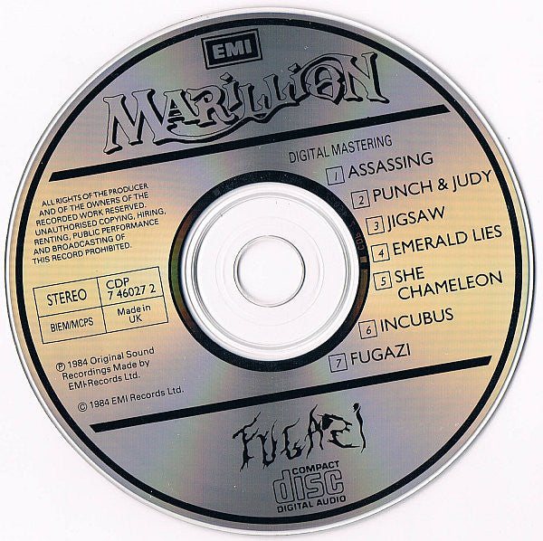 Marillion : Fugazi (CD, Album, RE)