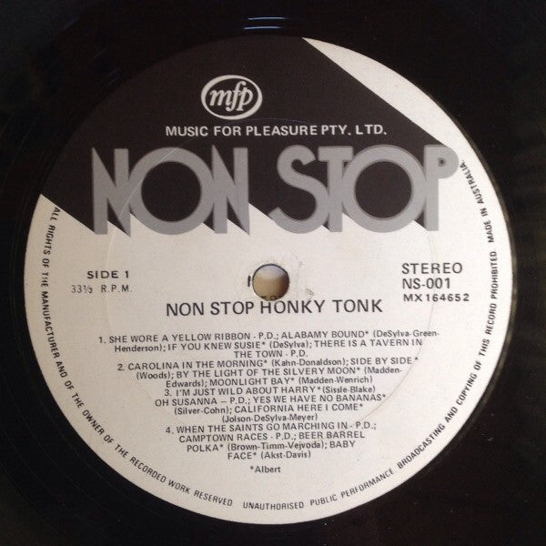 Unknown Artist : Non Stop Honky Tonk (LP)