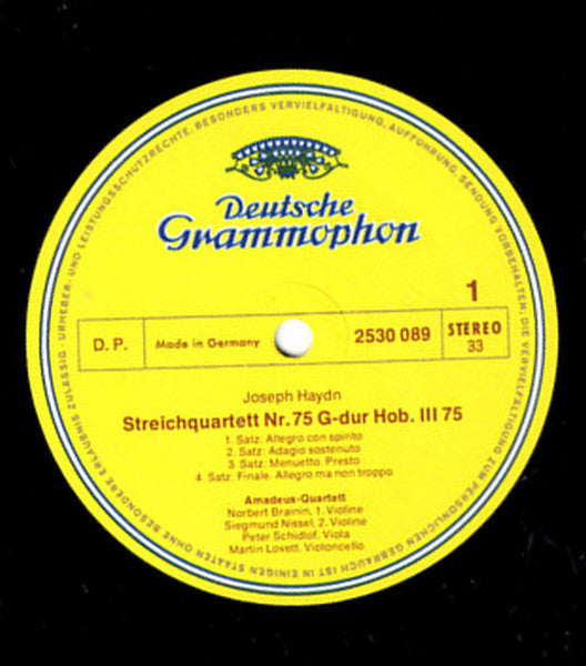 Joseph Haydn, Amadeus-Quartett : String Quartets in G Major And In B Flat Major (LP)