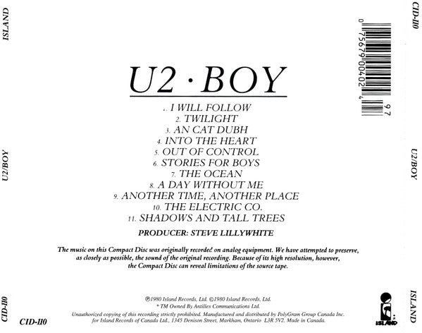 U2 : Boy (CD, Album, RE, RP)
