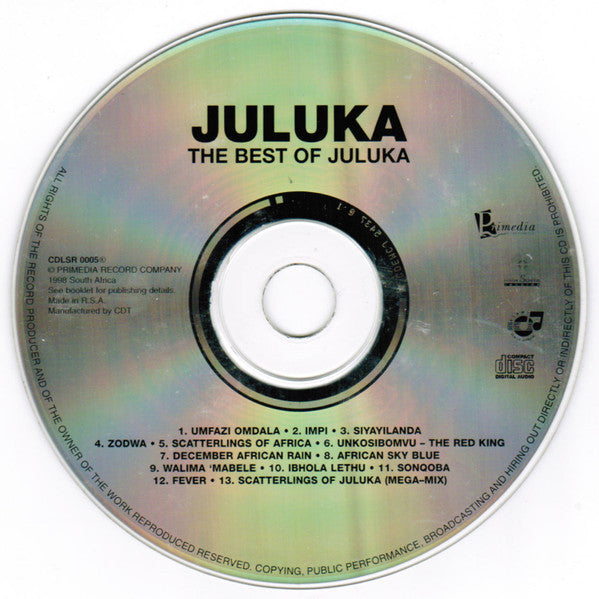 Juluka : The Best Of Juluka (CD, Comp, RE)