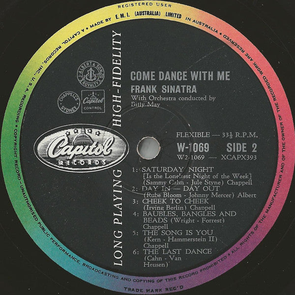 Frank Sinatra : Come Dance With Me! (LP, Album, Mono)