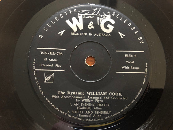 William Cook (2) : The Dynamic William Cook - Volume No.1 (7", EP)