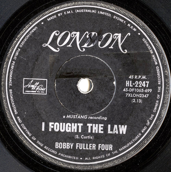 Bobby Fuller Four* : I Fought The Law (7", Single)