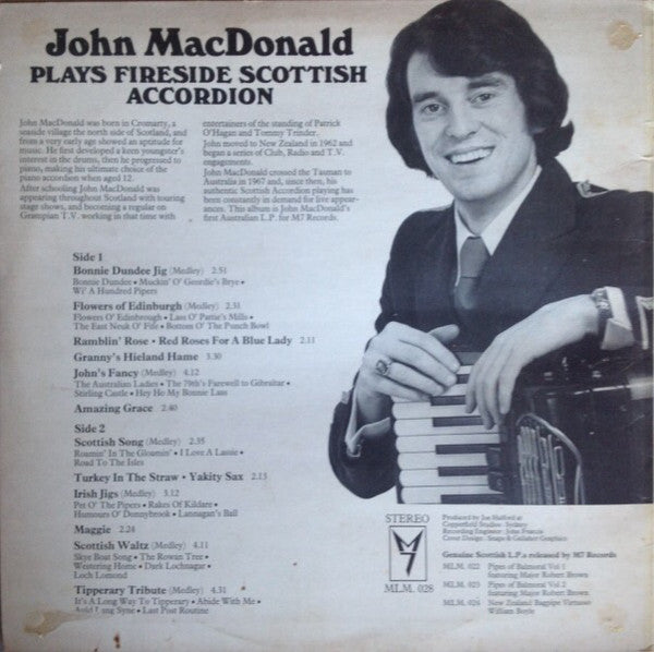John MacDonald (7) : John MacDonald Plays Scottish Fireside Accordion (LP, Album)
