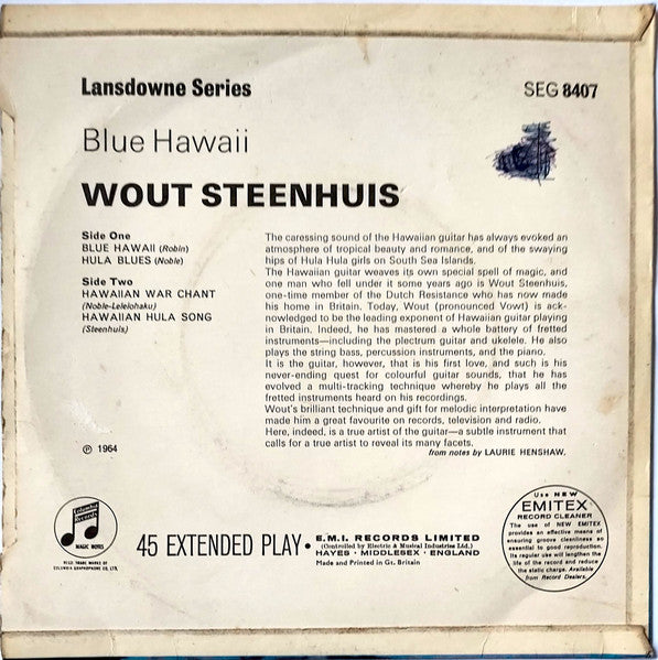 Wout Steenhuis : Blue Hawaii (7", EP)