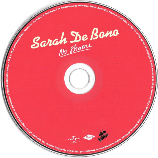 Sarah De Bono : No Shame (CD, Album)