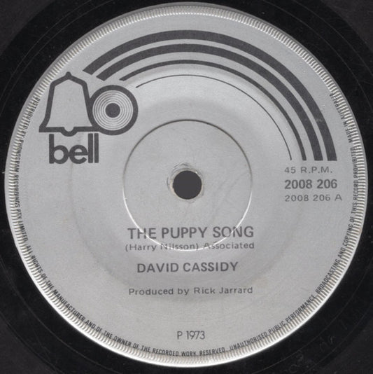 David Cassidy : The Puppy Song (7", Single)