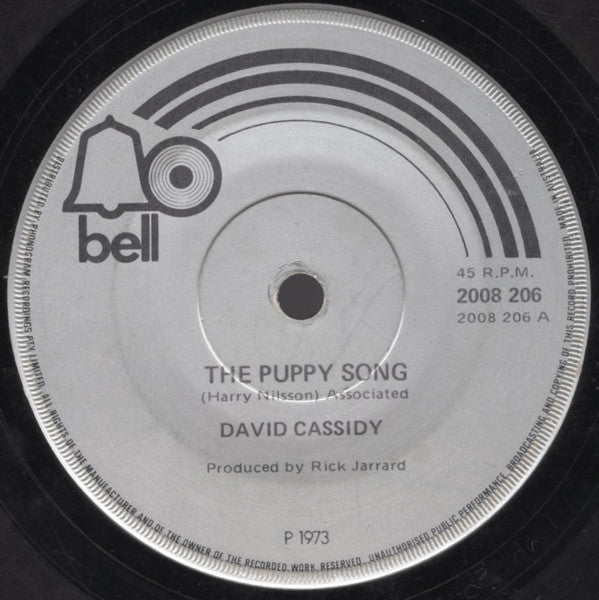 David Cassidy : The Puppy Song (7", Single)