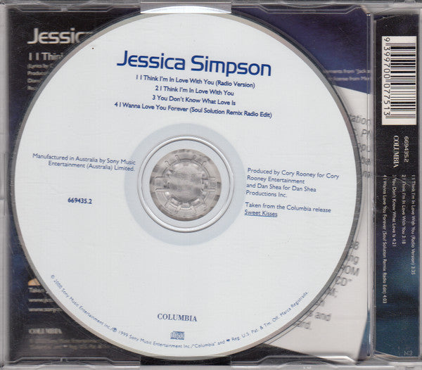 Jessica Simpson : I Think I'm In Love With You (CD, Single)