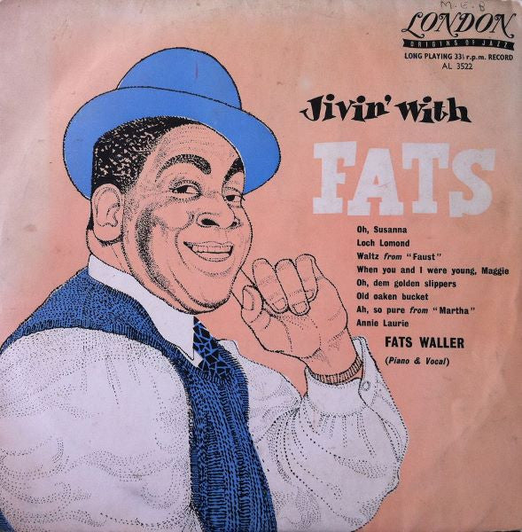 Fats Waller : Jivin' With Fats (10", Mono)