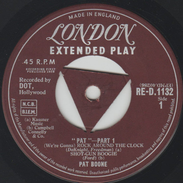 Pat Boone : "Pat" Part 1 (7", EP)
