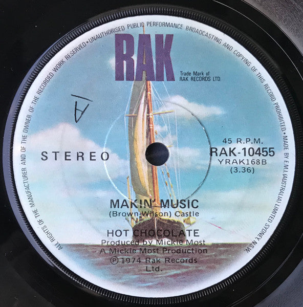 Hot Chocolate : Emma (7", Single)