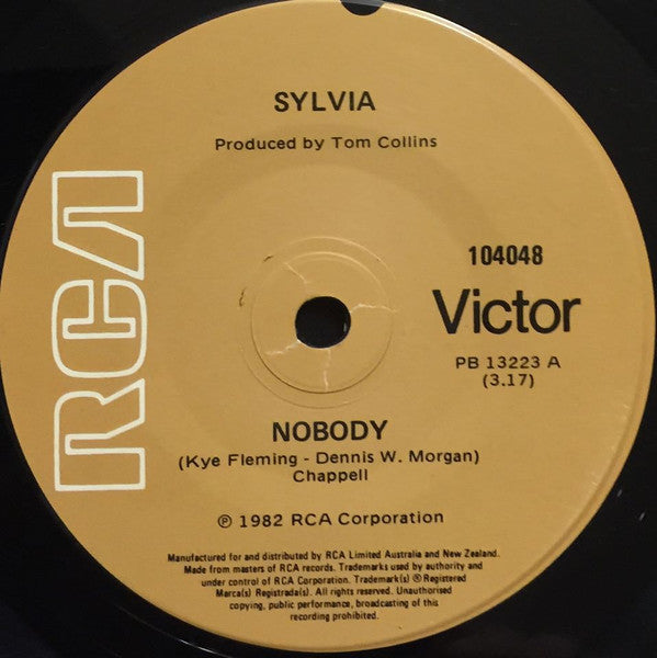 Sylvia (7) : Nobody (7", Single)
