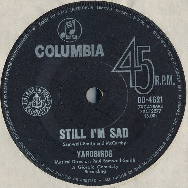 Yardbirds* : Still I'm Sad/Evil Hearted You (7", Single)