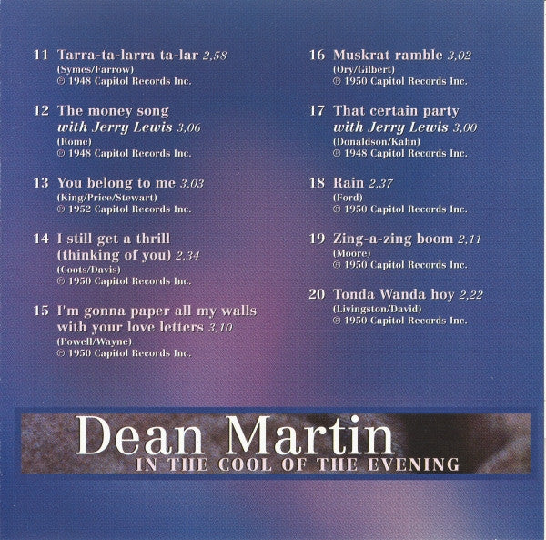 Dean Martin : In The Cool Of The Evening (CD, Comp)