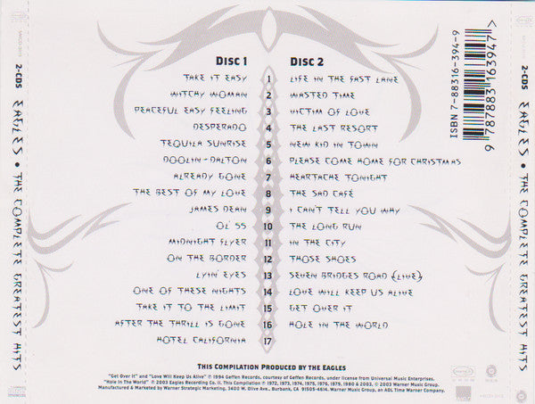 Eagles : The Complete Greatest Hits (2xCD, Comp)