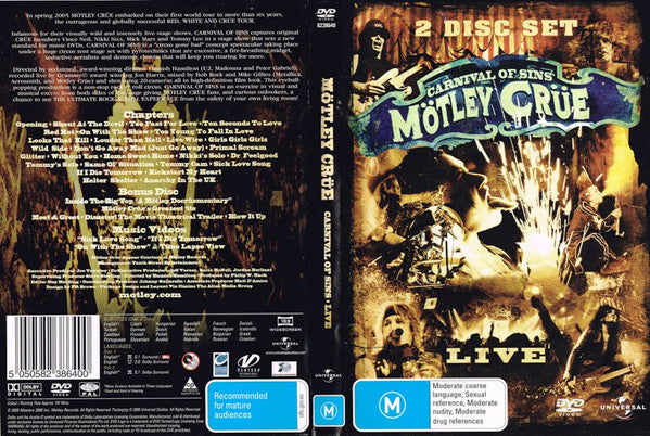 Mötley Crüe : Carnival Of Sins - Live (2xDVD-V, PAL, Reg)