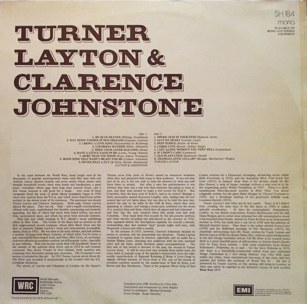 Layton & Johnstone* : Turner Layton & Clarence Johnstone (LP, Comp)