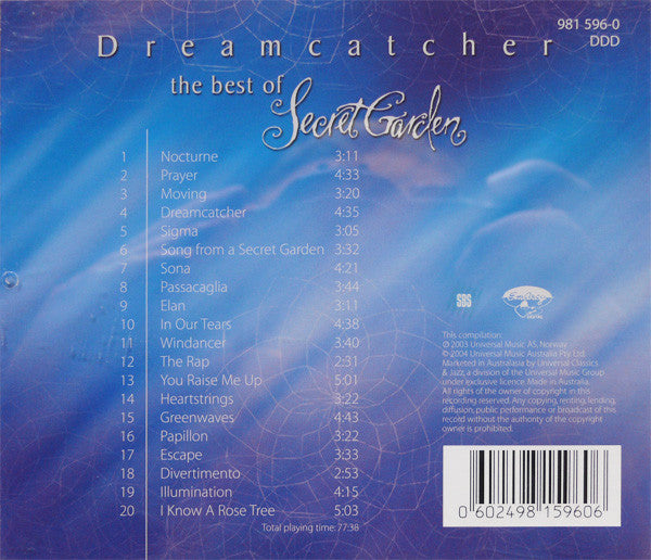 Secret Garden : Dreamcatcher: The Best Of Secret Garden (CD, Comp)