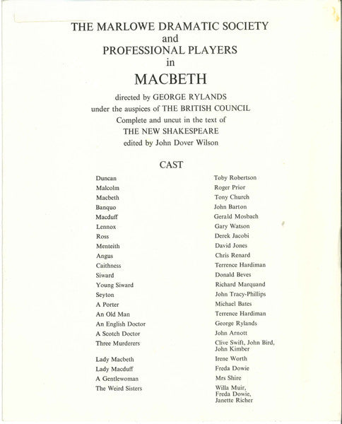 The Marlowe Dramatic Society And Professional Players : The Works Of Shakespeare: Macbeth (3xLP, RE + Box)
