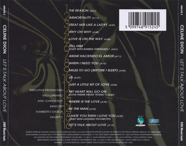 Celine Dion* : Let's Talk About Love (CD, Album)