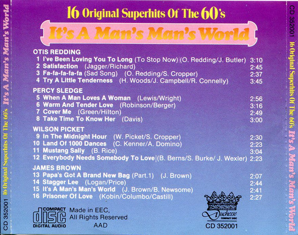 Various : 16 Original Superhits Of The 60's - It's A Man's Man's World (CD, Comp)