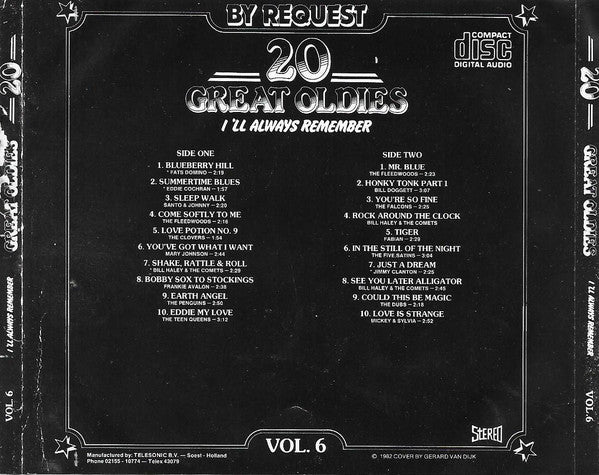 Various : 20 Great Oldies - I'll Aways Remember Vol.6 (CD, Comp)