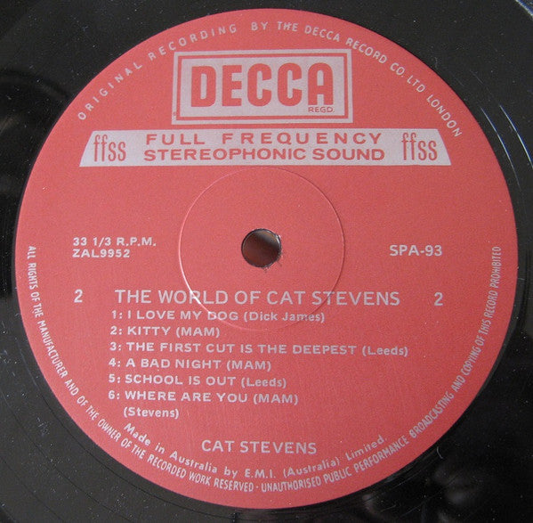 Cat Stevens : The World Of Cat Stevens (LP, Album, Comp)