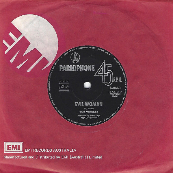 The Troggs : Evil Woman (7", Single)