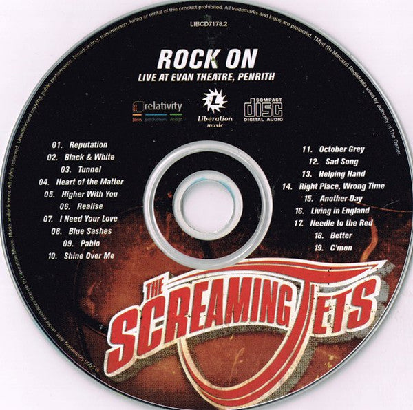 The Screaming Jets : Rock On: Live From Evan Theatre, Penrith (DVD-V, Ltd, PAL + CD, Album)