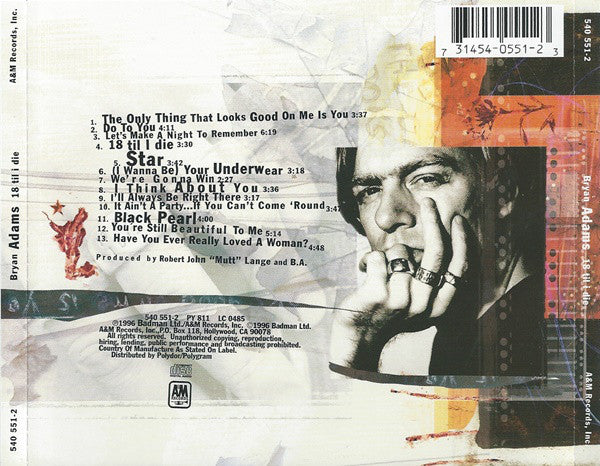 Bryan Adams : 18 Til I Die (CD, Album)