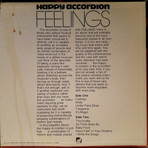 The Happy Accordion : Feelings (LP)