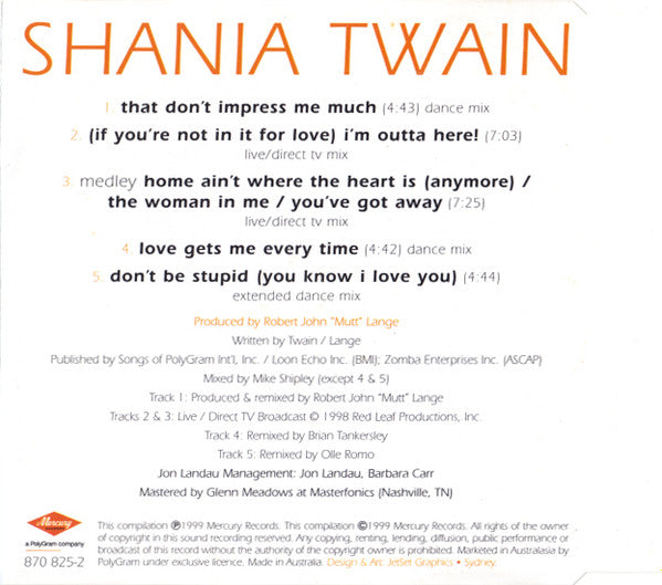 Shania Twain : That Don't Impress Me Much (CD, Single)