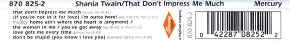 Shania Twain : That Don't Impress Me Much (CD, Single)