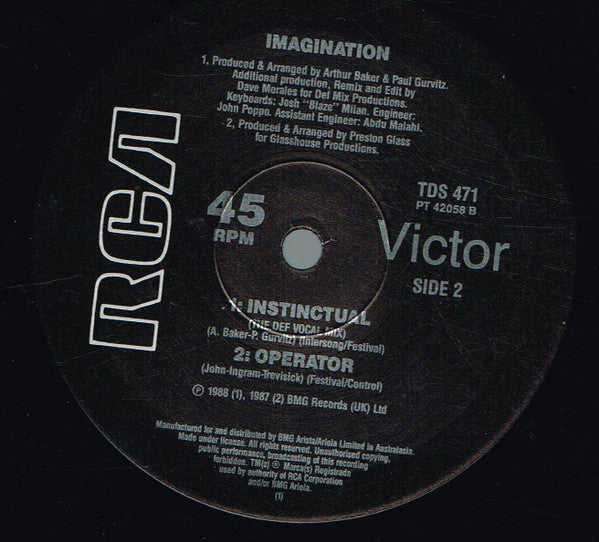 Imagination : Hold Me In Your Arms (12")